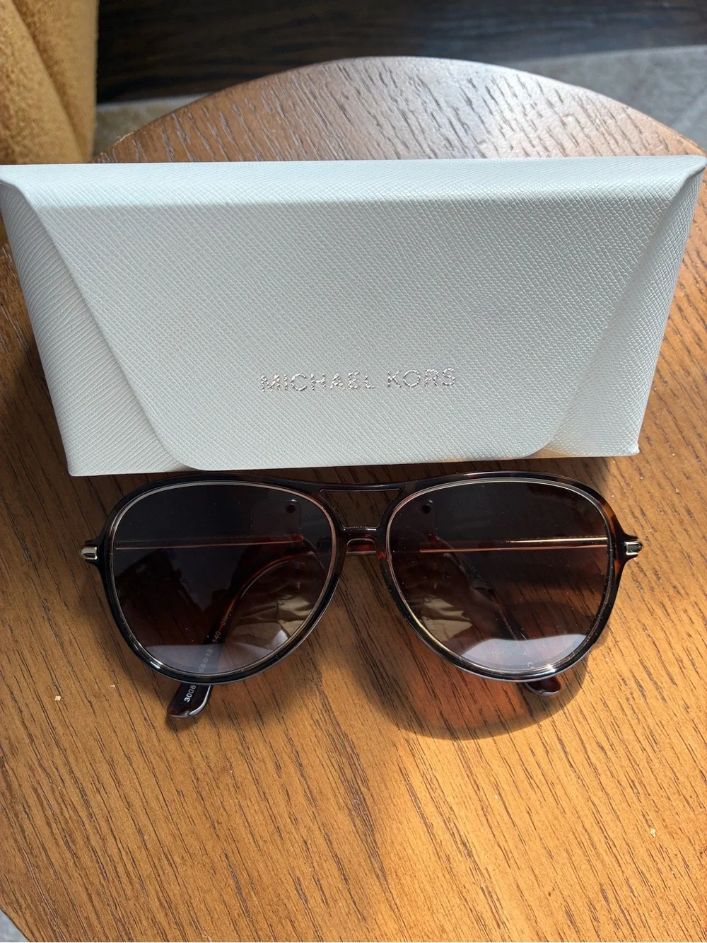 Michael Kors Tortoiseshell Frame Sunglasses with Brown Gradient Lenses